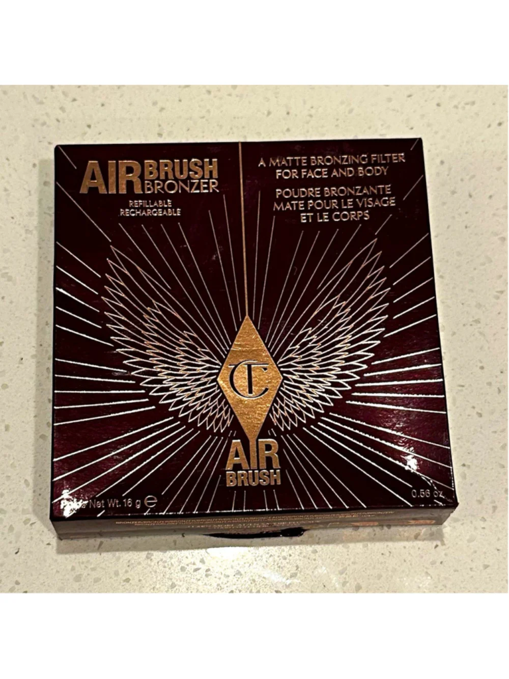 Charlotte Tilbury Airbrush Bronzer Matte Refillable Powder ~ Fair 0.56 oz